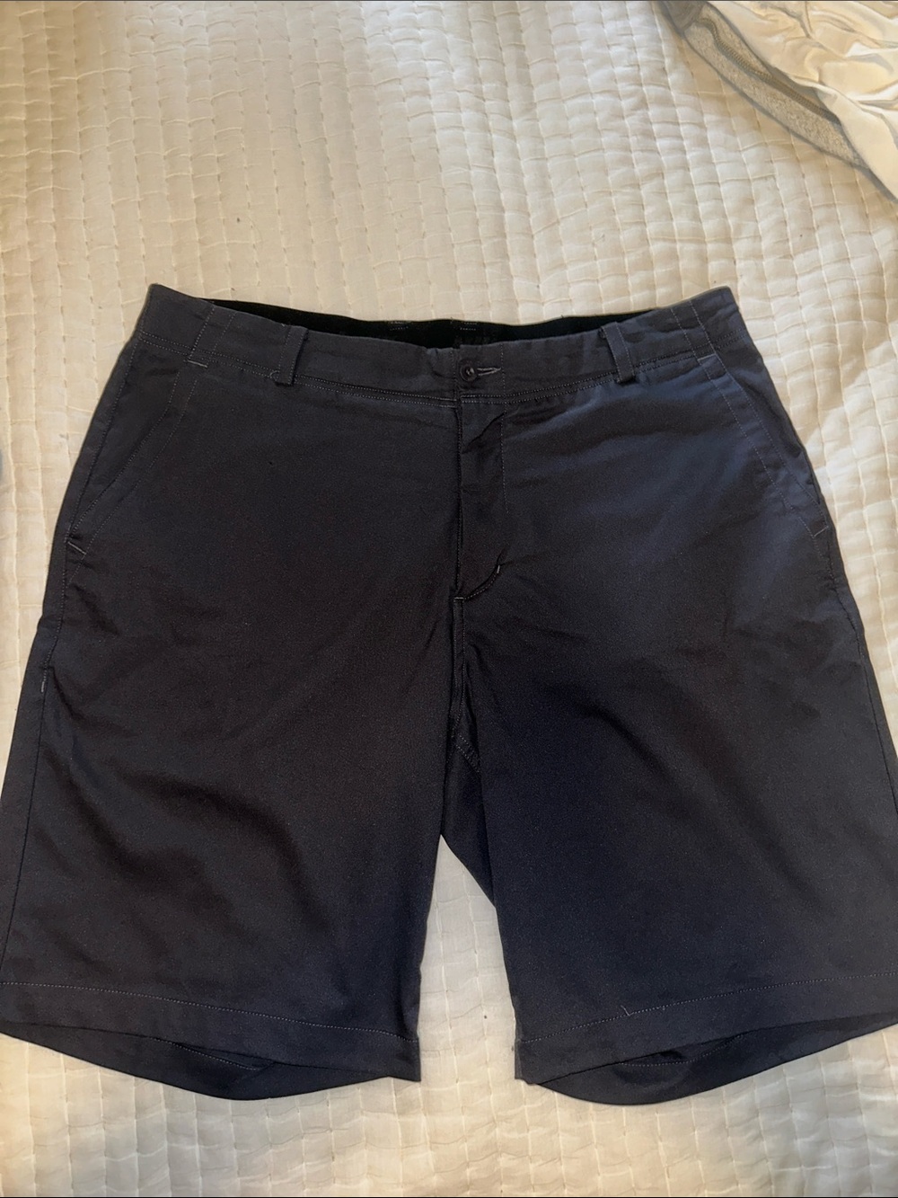 Nike Men's black Flat-Front Casual Shorts